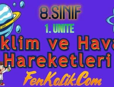 8.Sınıf 1.Ünite İklim ve Hava Hareketleri