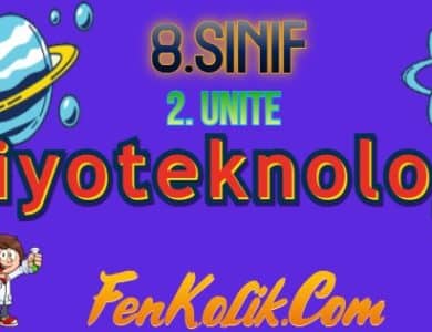 8.Sınıf 2.Ünite Biyoteknoloji