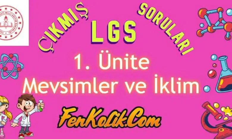 1.Ünite Mevsimler ve İklim Çıkmış LGS Soruları