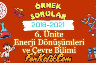 6.Ünite Enerji Dönüşümleri ve Çevre LGS Örnek Soruları