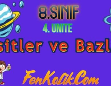 8.Sınıf 4.Ünite Asitler ve Bazlar
