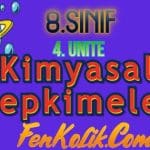 8.Sınıf 4.Ünite Kimyasal Tepkimeler