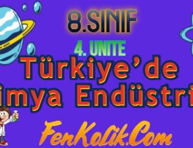 8.Sınıf 4.Ünite Türkiye'de Kimya Endüstrisi
