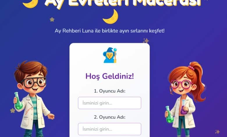 Ayın Evreleri Maceraları oyunu ile ayın evrelerini eğlenceli bir şekilde öğrenin
